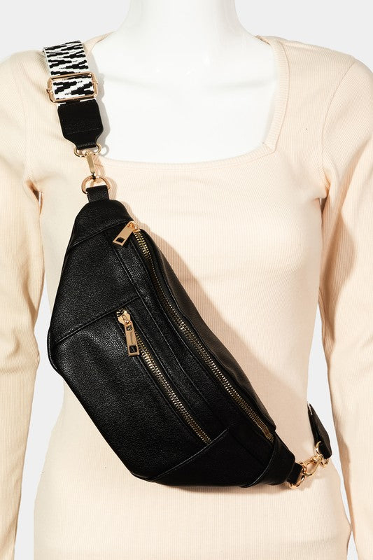 Fame PU Leather Crossbody Bag with Removable Strap - Sydney So Sweet