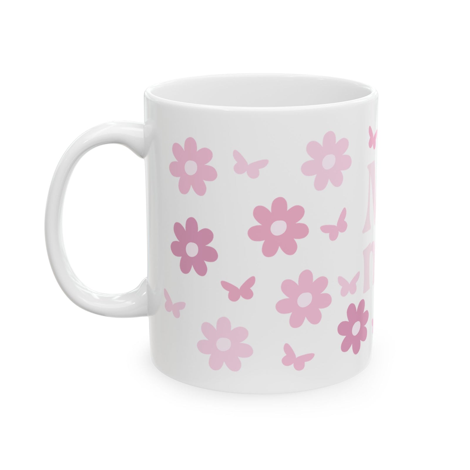 Mama Flower & Butterfly Cute Ceramic Mug Coffee Cup (11oz & 15oz)