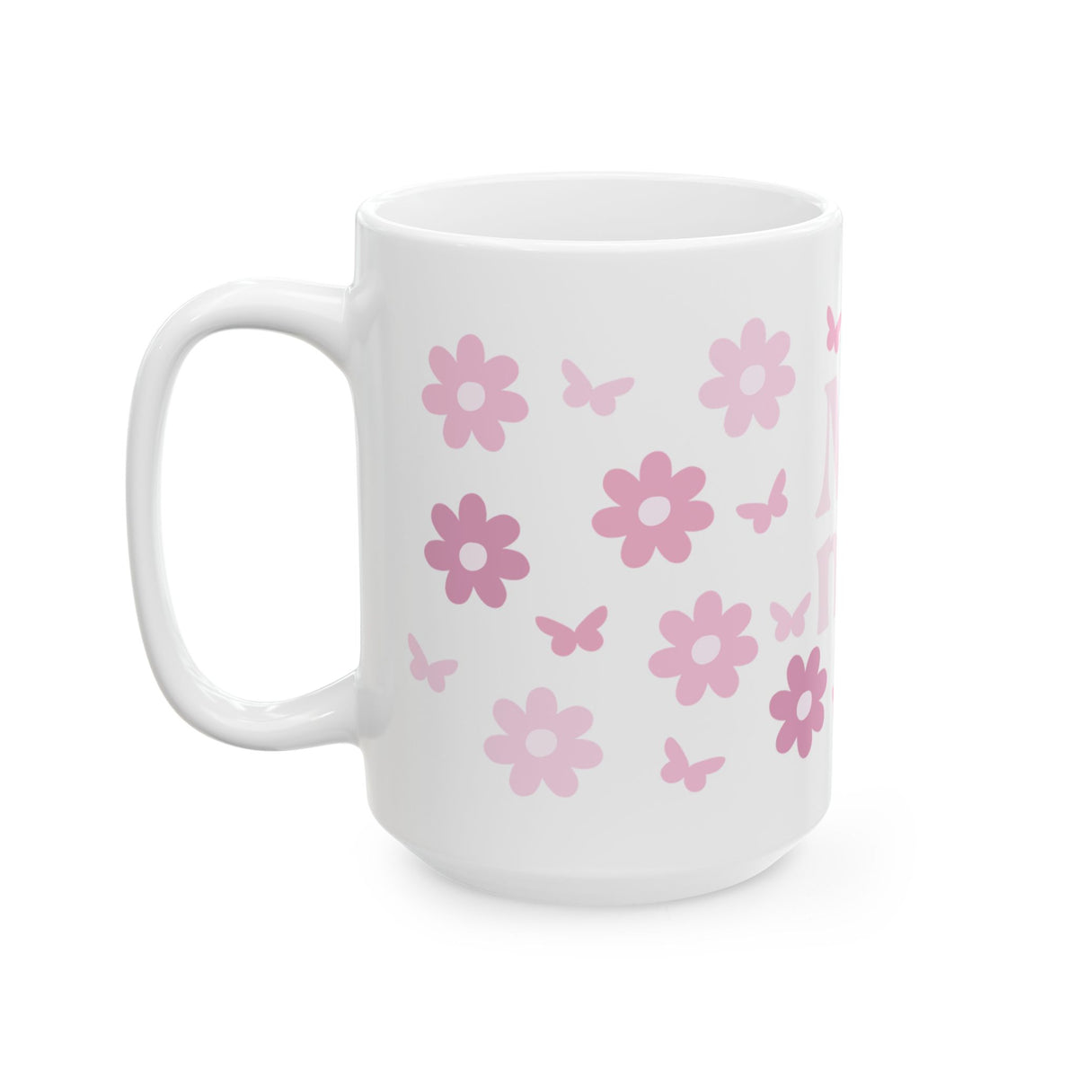 Mama Flower & Butterfly Cute Ceramic Mug Coffee Cup (11oz & 15oz)