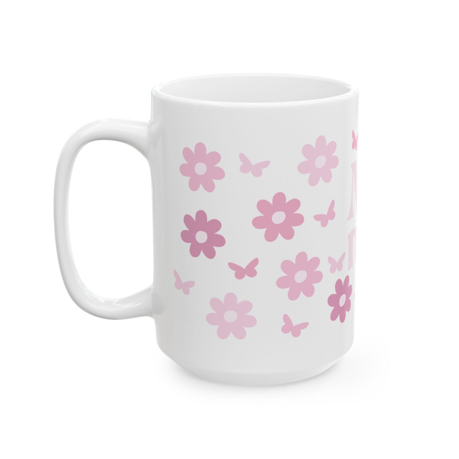 Mama Flower & Butterfly Cute Ceramic Mug Coffee Cup (11oz & 15oz)