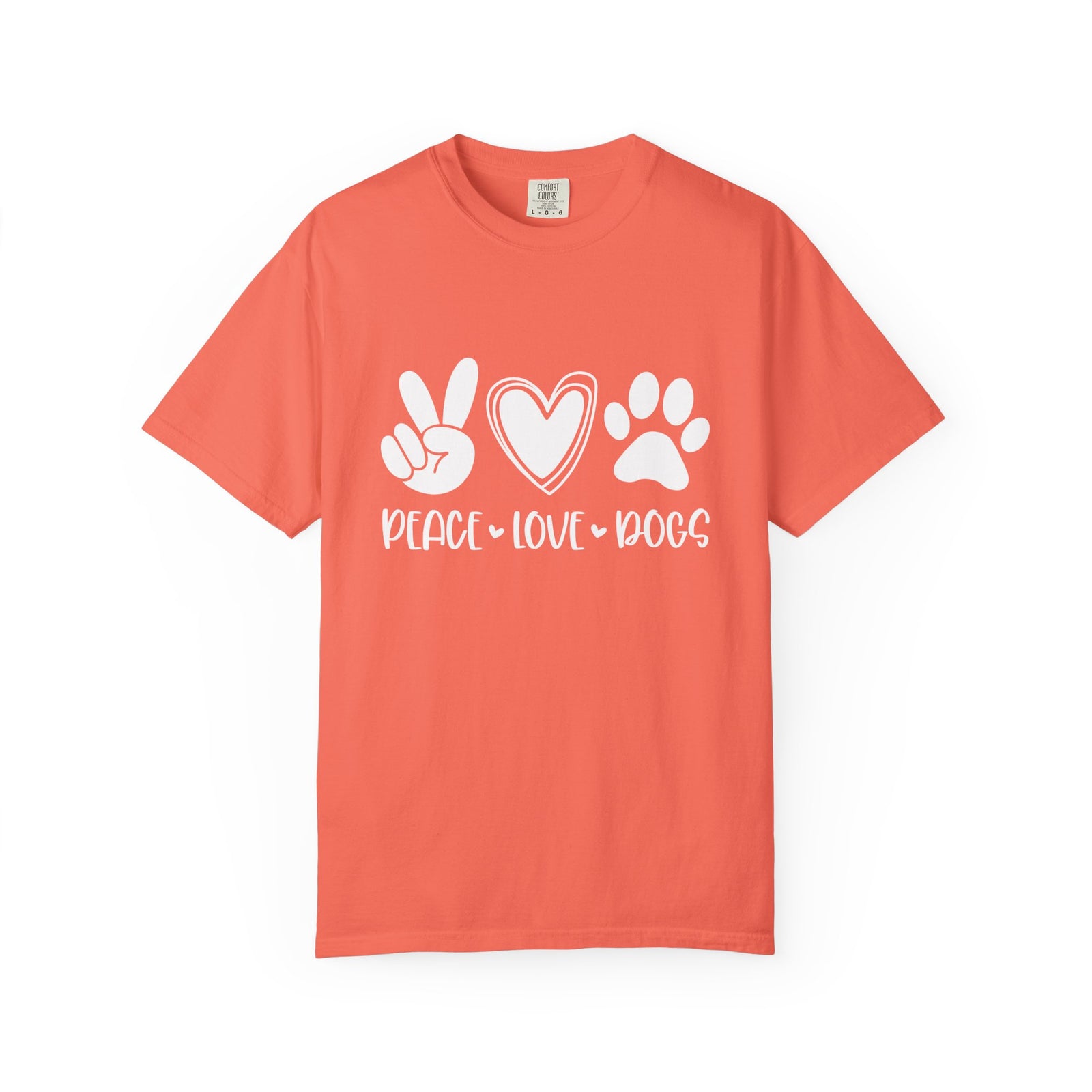 Peace Love Dogs T-Shirt Cute Dog Mom Graphic Tee