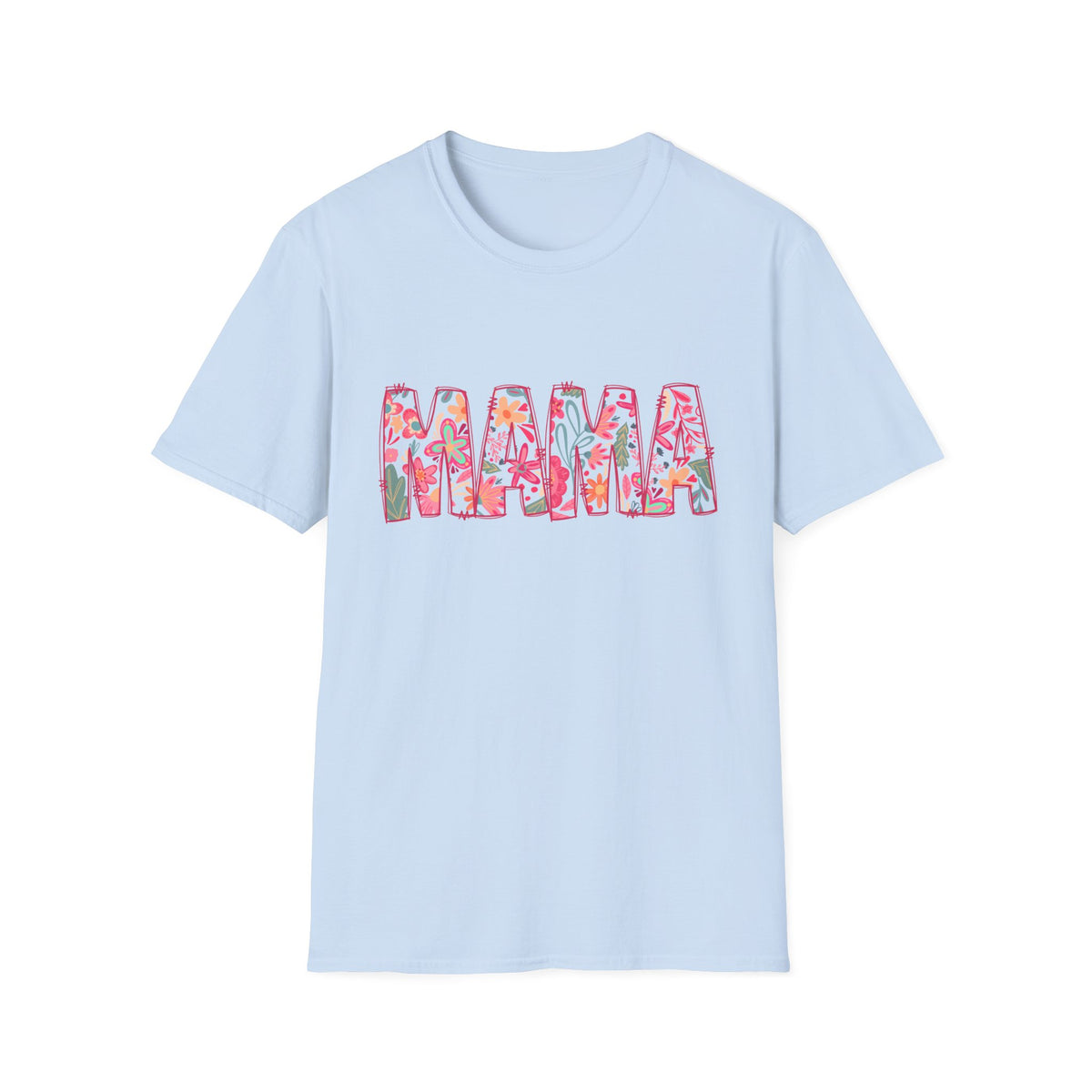 Mama Abstract Floral Graphic Women's Matching Mom & Me T-Shirt