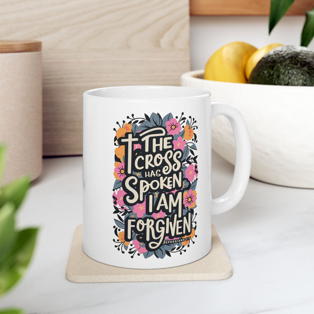 The Cross has Spoken I am Forgiven Ceramic Mug Coffee Cup (11oz & 15oz)