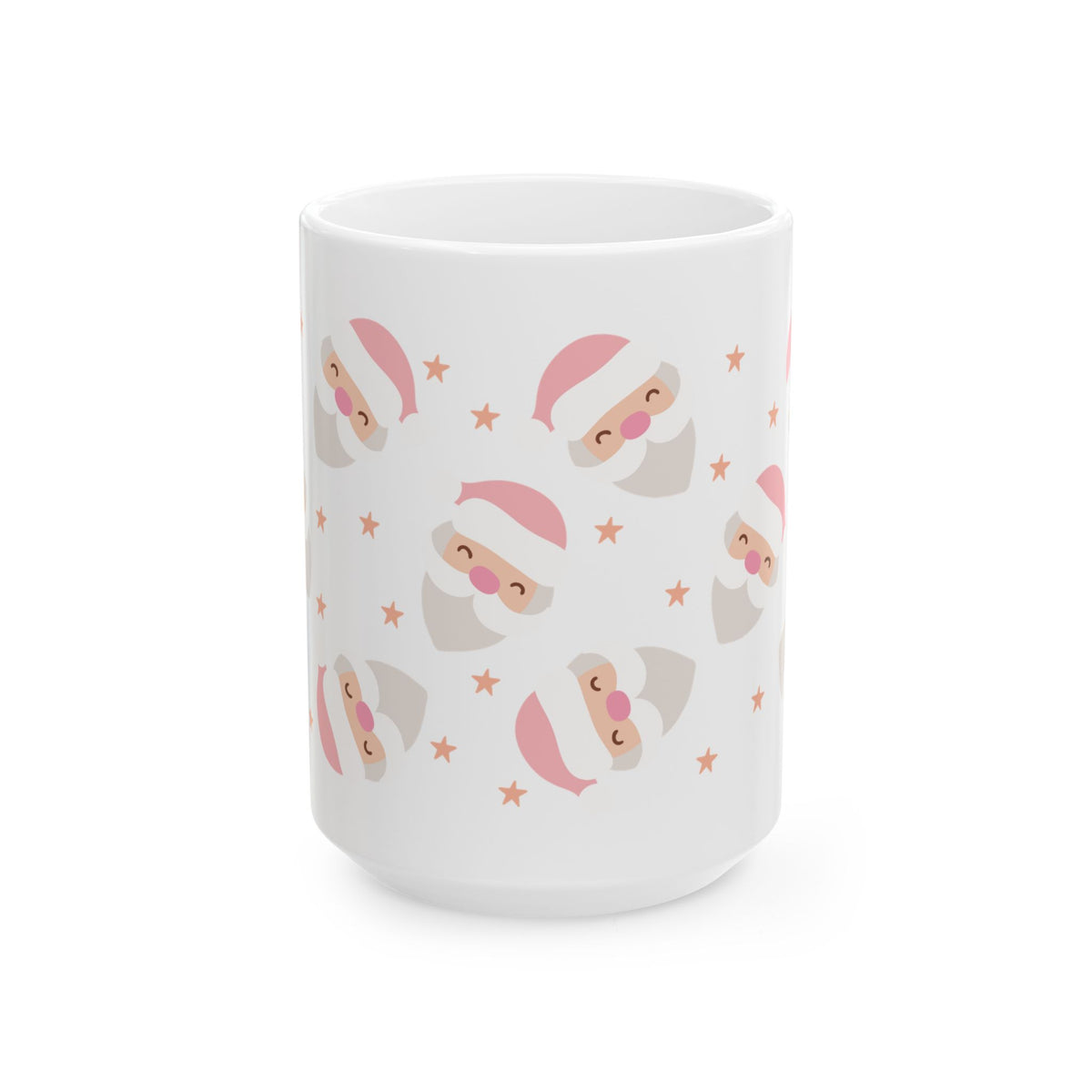 Pink Santa Claus Christmas Ceramic Mug Coffee Cup (11oz & 15oz)