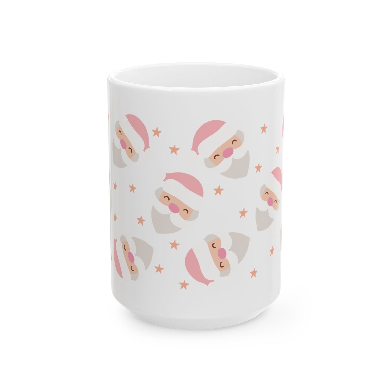 Pink Santa Claus Christmas Ceramic Mug Coffee Cup (11oz & 15oz)
