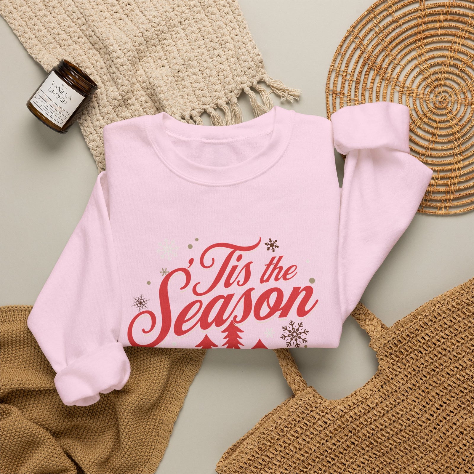 Tis the Season to Celebrate Jesus Christmas Crewneck Unisex Sweatshirt