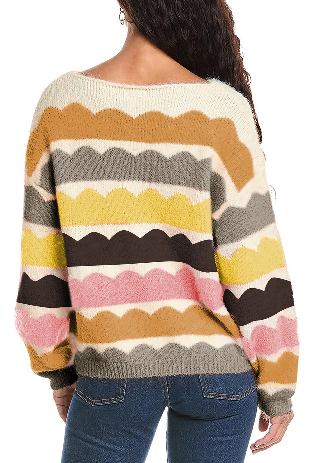 Boat Neck Long Sleeve Sweater - Sydney So Sweet