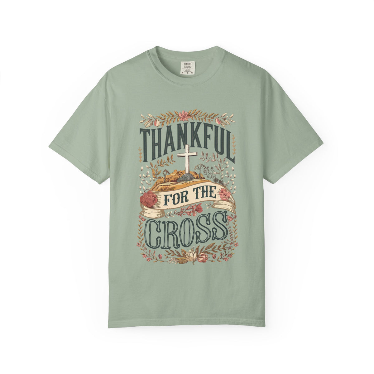 Thankful for the Cross Christian T-Shirt Faith & Gratitude Graphic Tee
