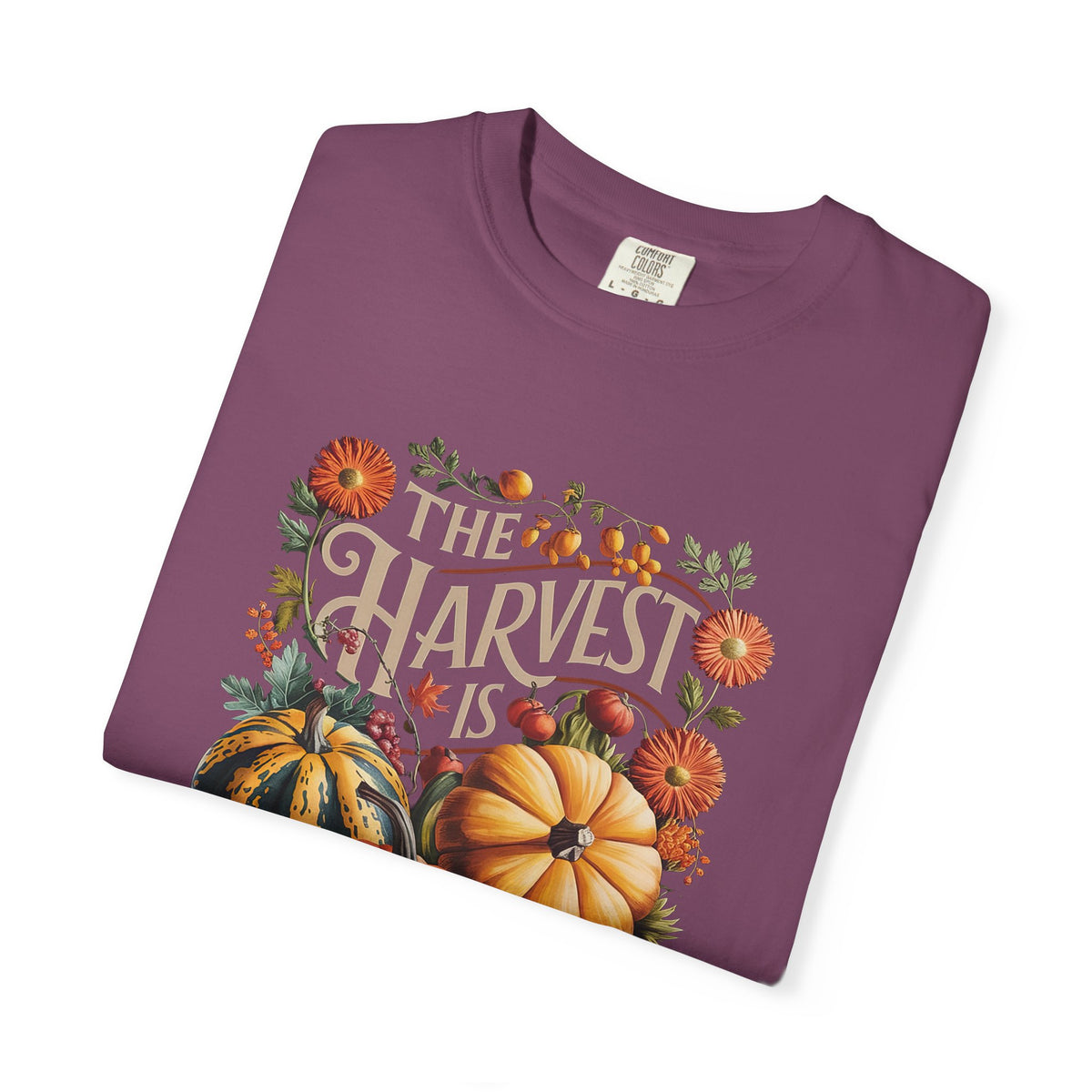 The Harvest is Plentiful T-Shirt Fall Pumpkin Harvest Christian Tee