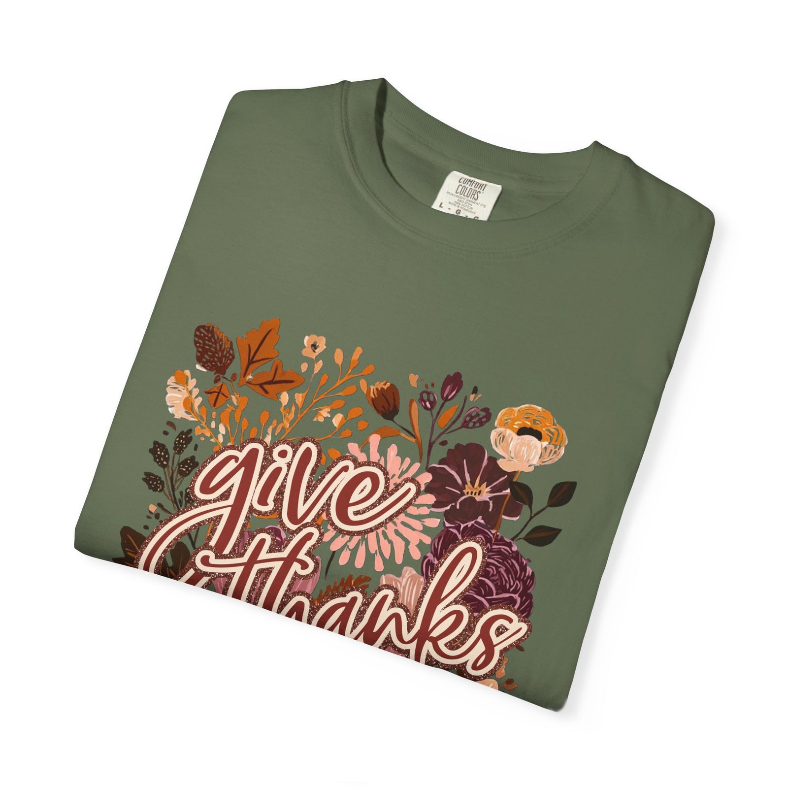 Give Thanks T-Shirt Fall Pumpkin Thanksgiving Graphic Tee