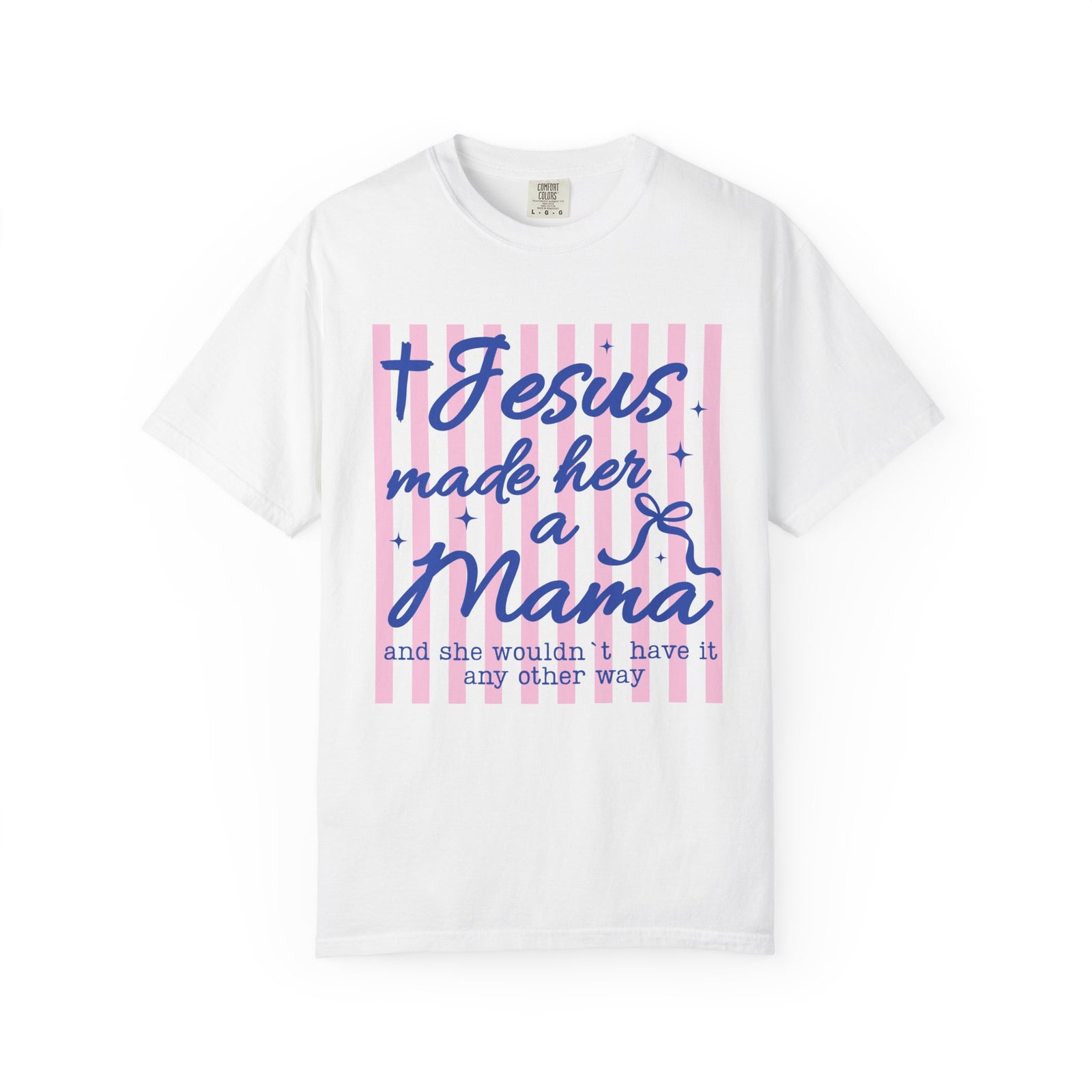 Jesus Made Her a Mama Christian Mom Graphic T-Shirt Mother's Day Tee
