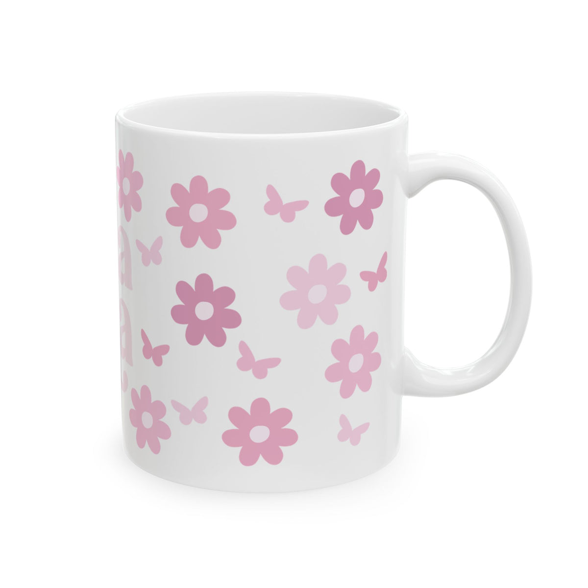 Mama Flower & Butterfly Cute Ceramic Mug Coffee Cup (11oz & 15oz)
