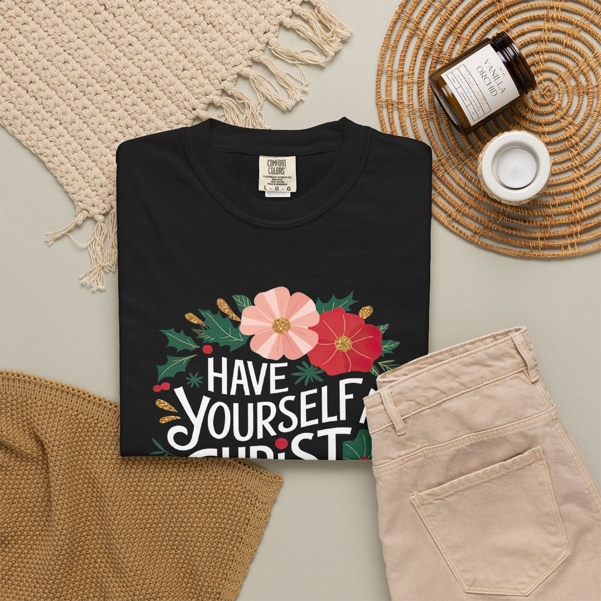 Have Yourself a Christ Filled Christmas T-Shirt Christian Graphic Tee