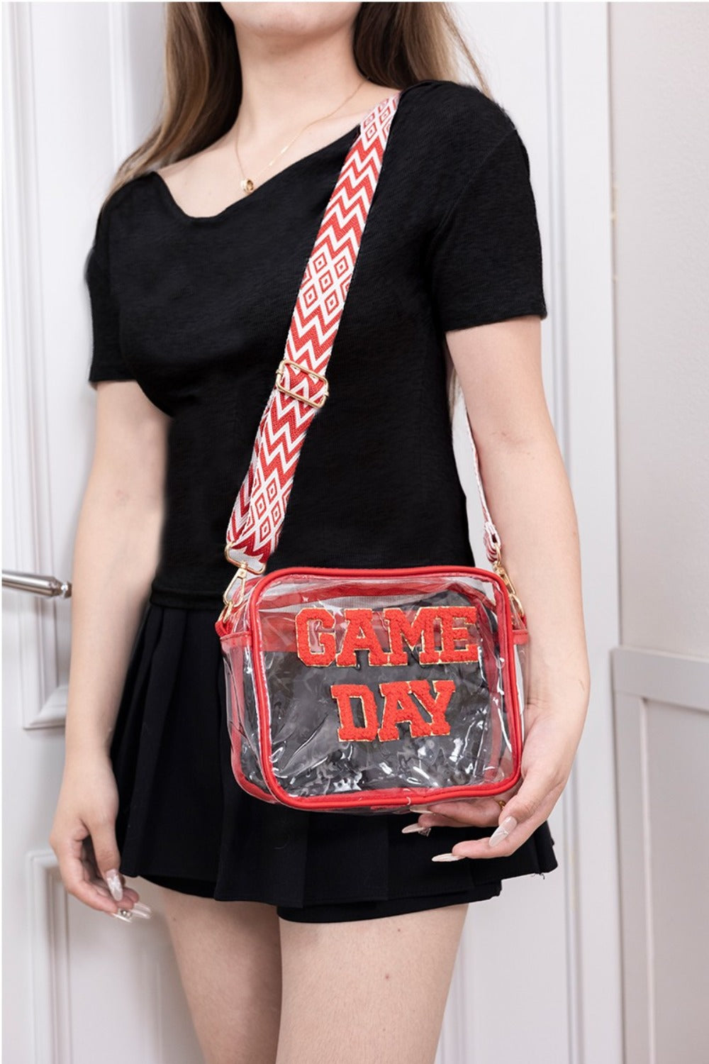 Zenana GAME DAY Stadium Approved Transparent Crossbody Bag - Sydney So Sweet