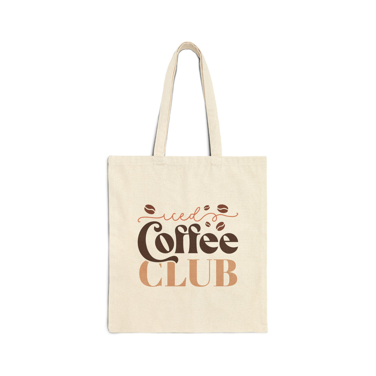 Iced Coffee Club Coffee Lover Cotton Canvas Tote Bag