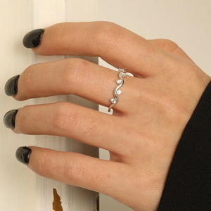 925 Sterling Silver Inlaid Zircon Ring - Sydney So Sweet