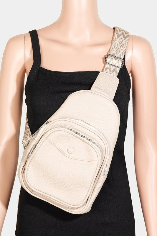 Fame Textured PU Leather Sling Bag - Sydney So Sweet