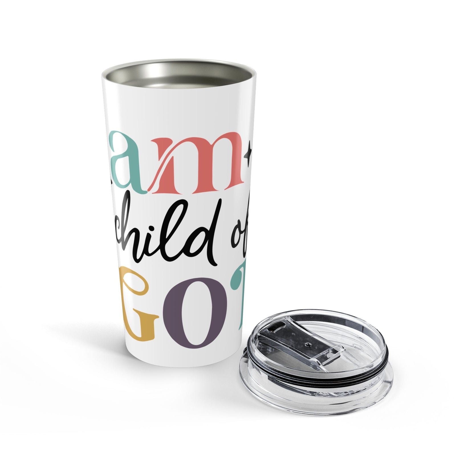 I Am a Child of God Christian 20oz Insulated Tumbler Travel Mug