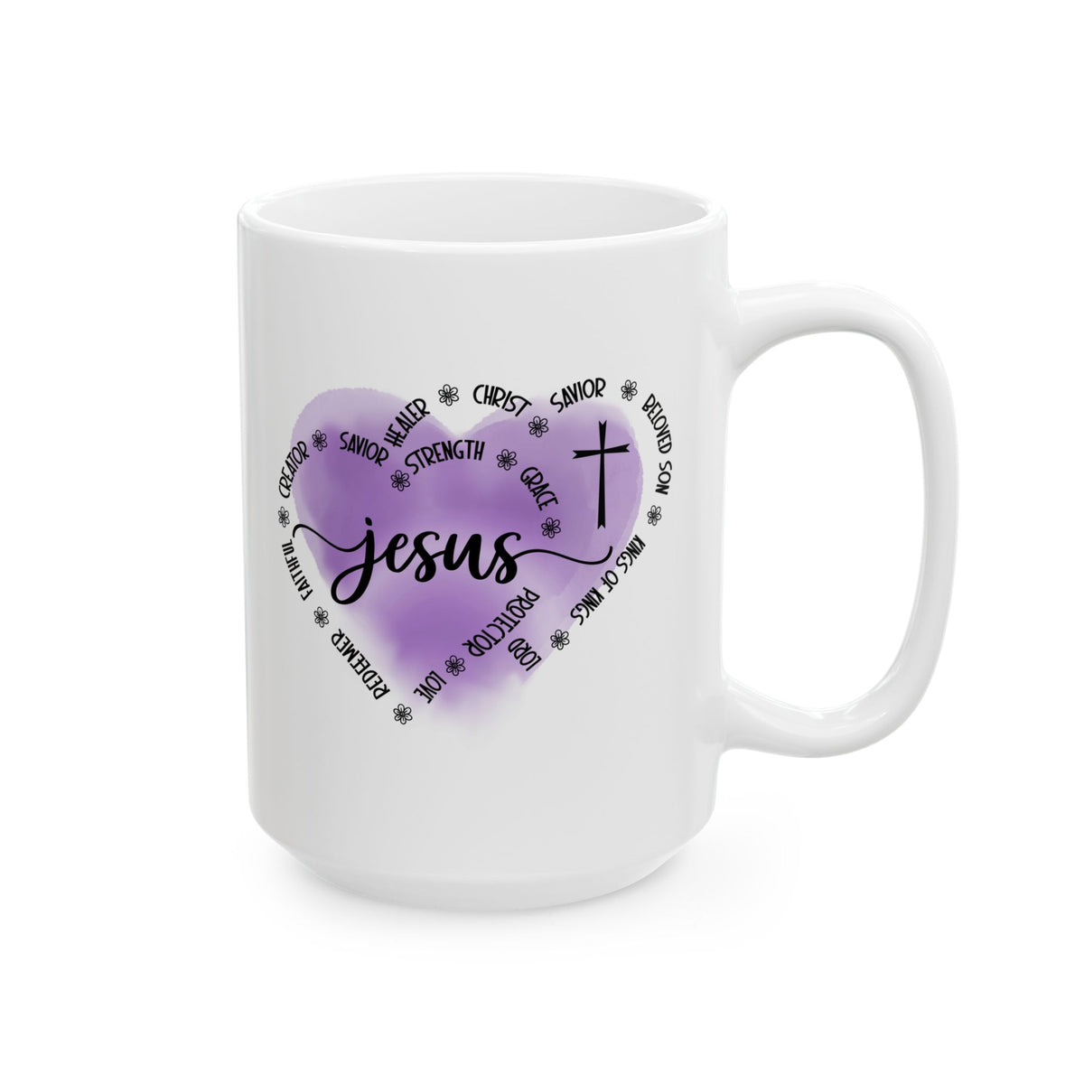 Jesus King of Kings - Christian Cross Coffee Cup (11oz & 15oz)