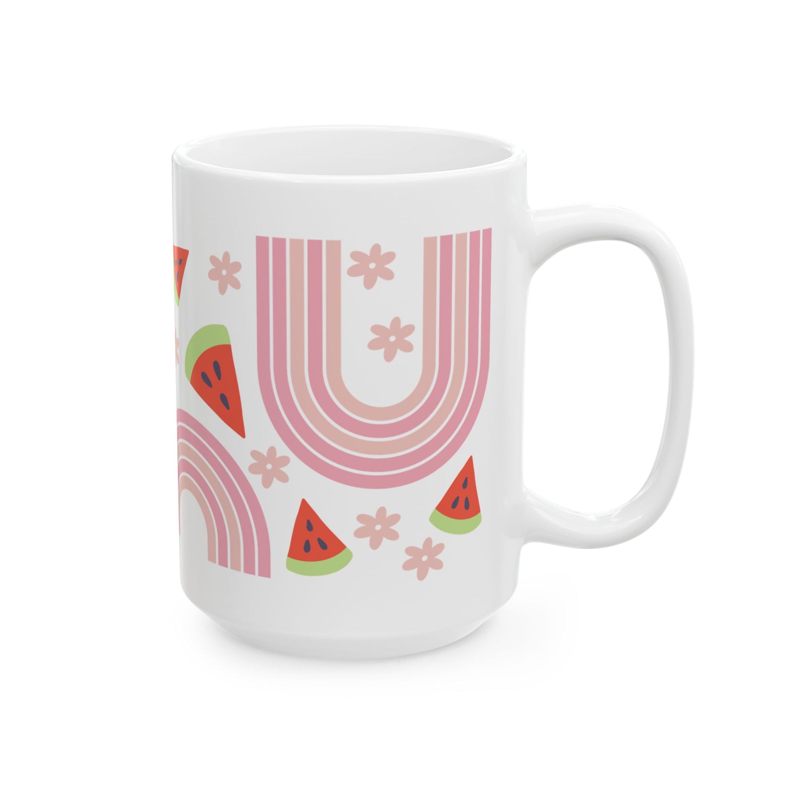 Watermelon Rainbow Cute Ceramic Mug Coffee Cup (11oz & 15oz)