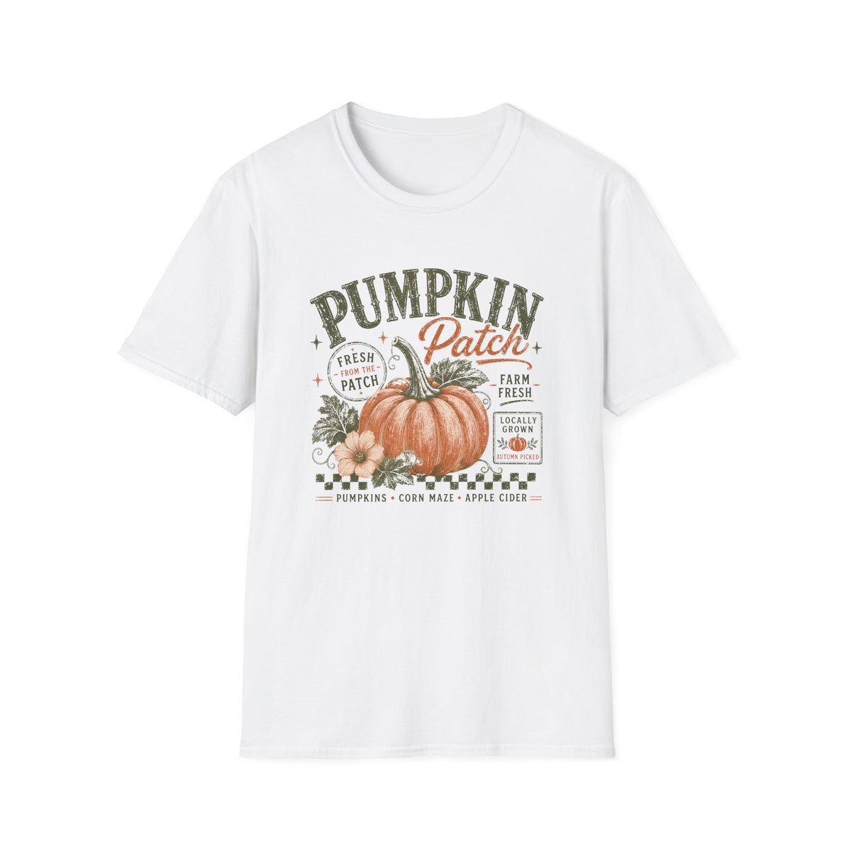 Pumpkin Patch T-Shirt Vintage Farm Fresh Fall Graphic Tee