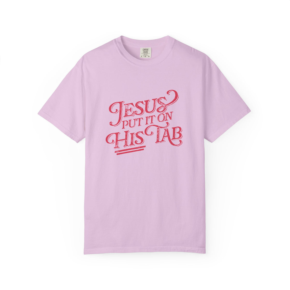 Jesus Put It On His Tab T-Shirt Christian Faith Graphic Unisex Distressed Grunge Tee