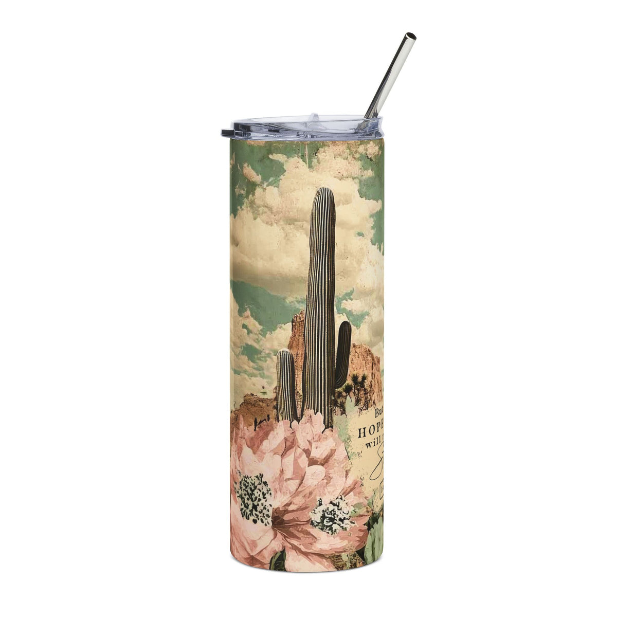 Those Who Hope Isaiah 40:31 Eagle & Cactus 20oz Stainless Tumbler Christian Inspirational Travel Cup