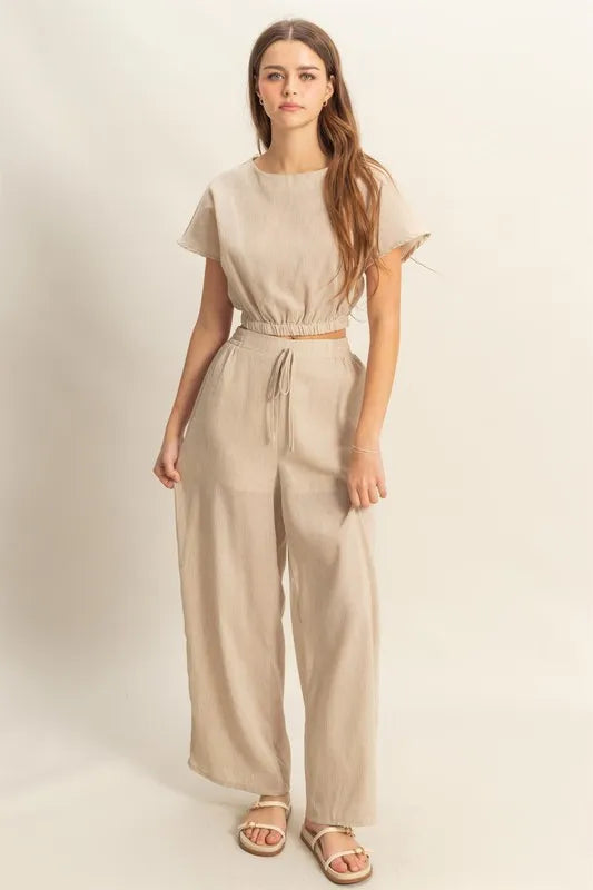 HYFVE Round Neck Short Sleeve Top and Pants Set - Sydney So Sweet