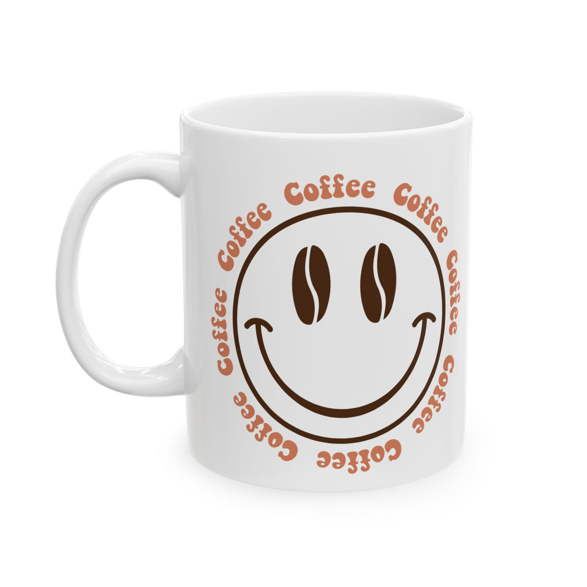 Coffee Coffee Smile Cute Ceramic Mug Coffee Cup (11oz & 15oz)