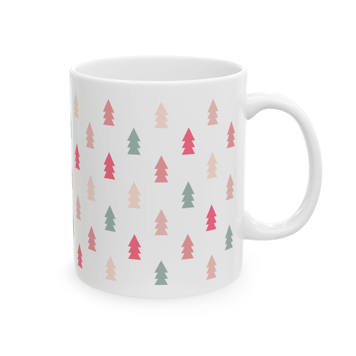Mini Christmas Trees Ceramic Mug Coffee Cup (11oz & 15oz)