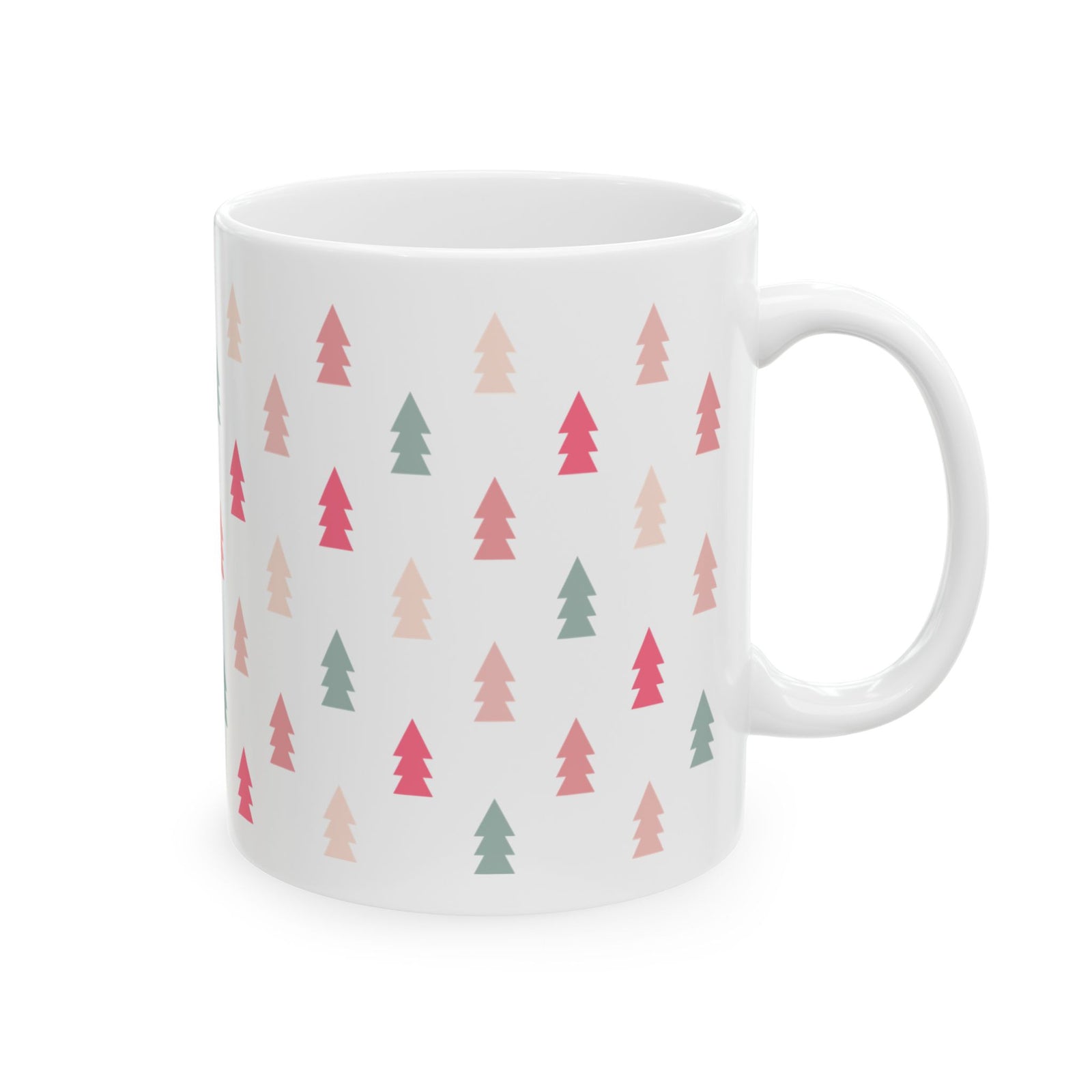 Mini Christmas Trees Ceramic Mug Coffee Cup (11oz & 15oz)