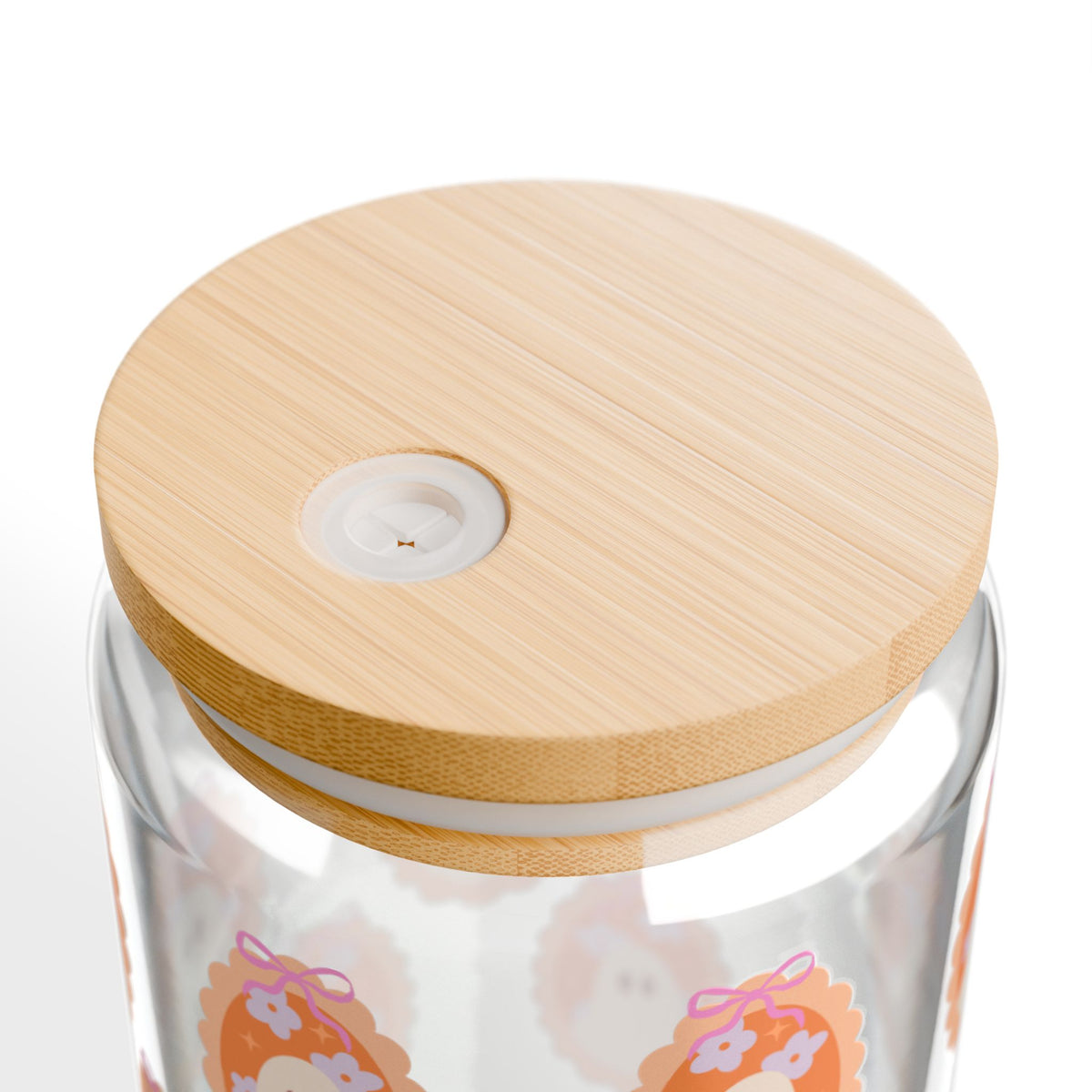 Cute Spooky Boo Halloween Ghost Sipper Glass 16oz Reusable Drink Jar with Lid & Straw