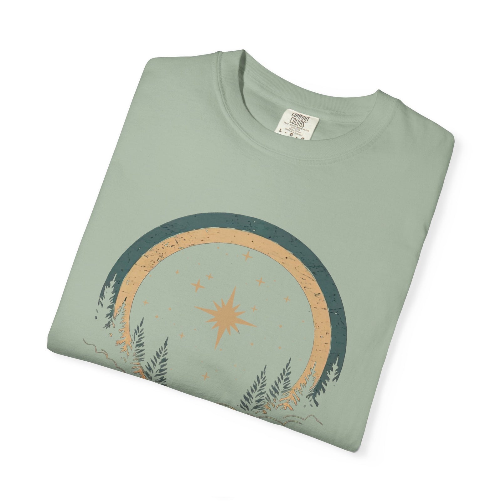 All Is Calm & Bright Christmas Eve Distressed T-Shirt Christian Graphic Tee
