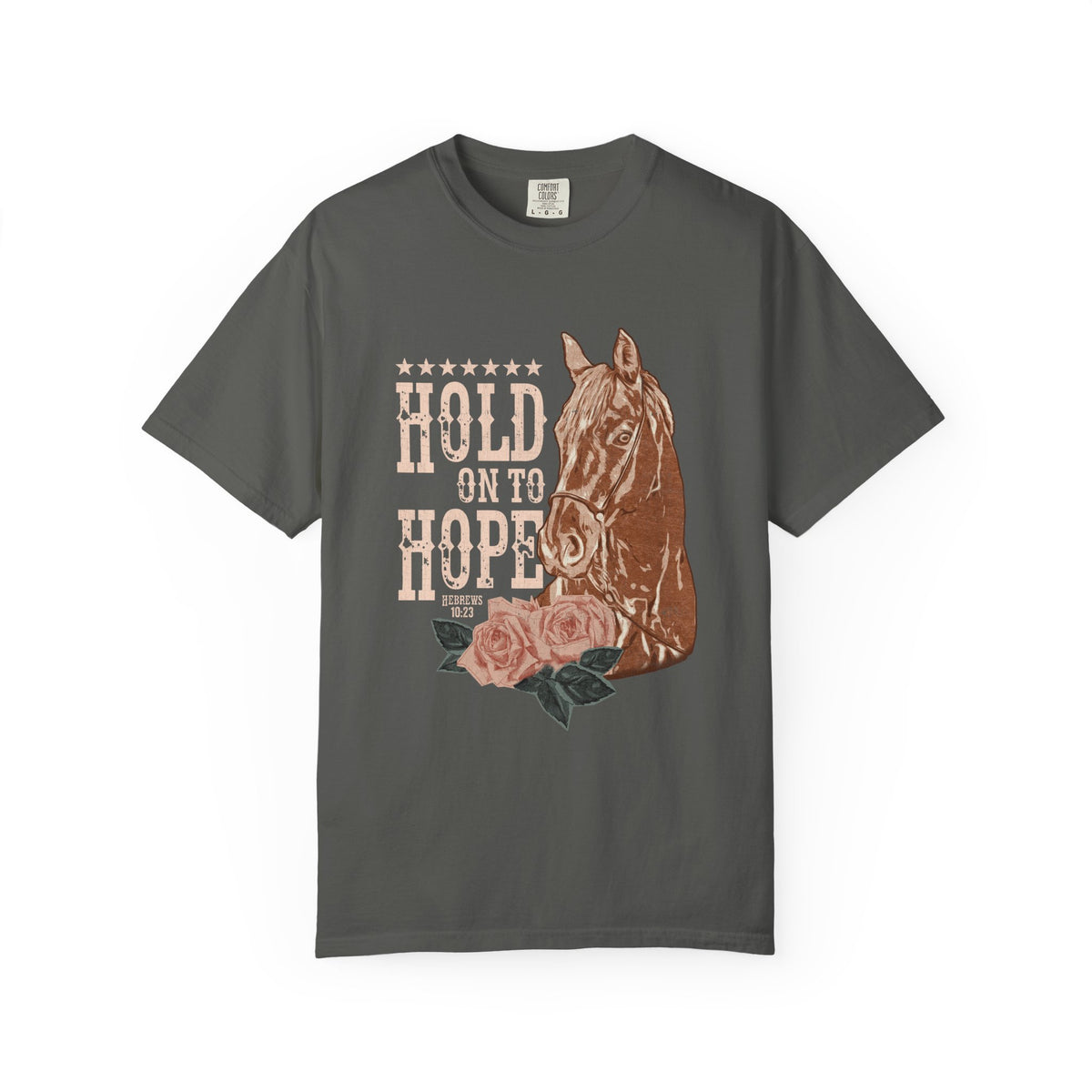 Hold On To Hope Horse T-Shirt Vintage Christian Distressed Graphic Tee