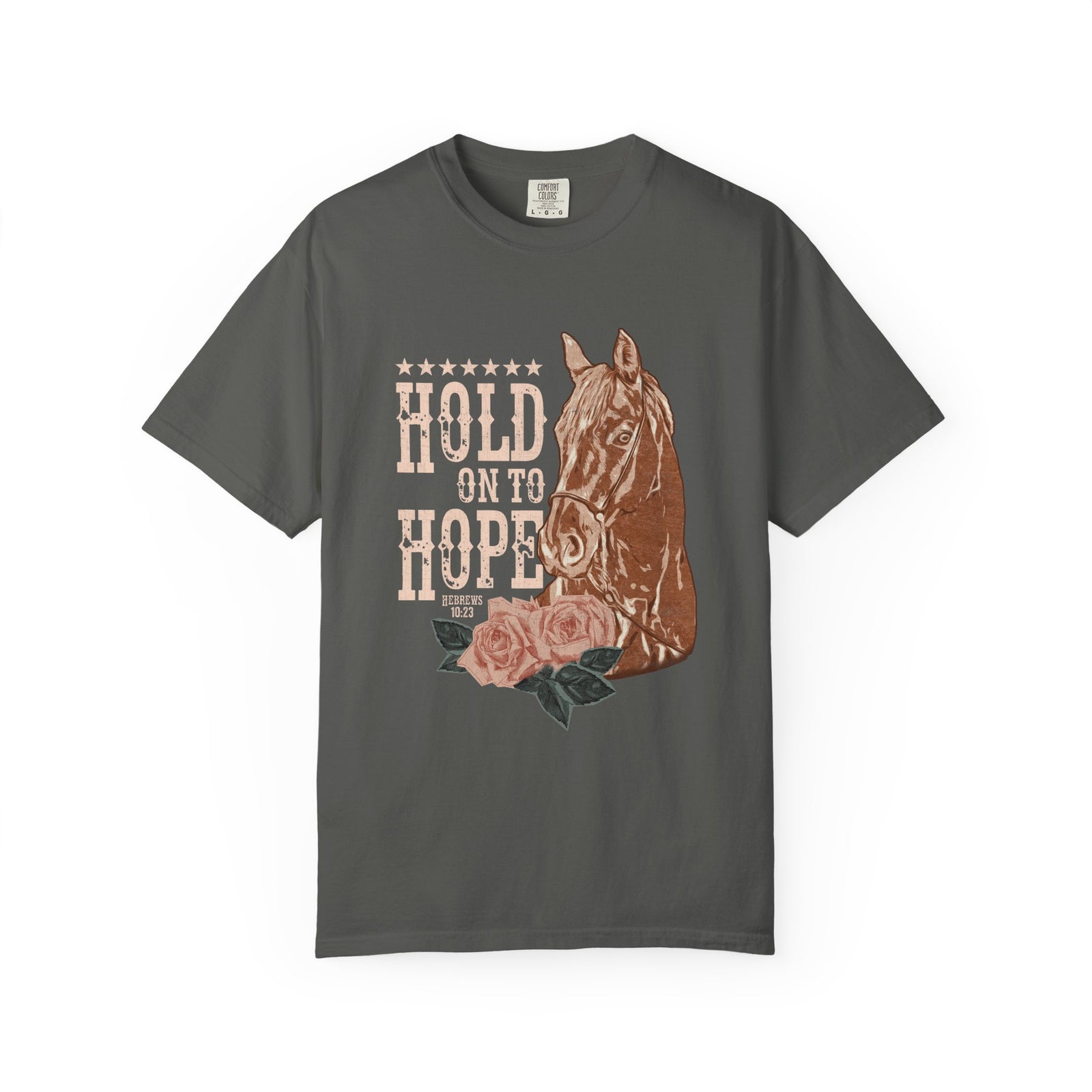 Hold On To Hope Horse T-Shirt Vintage Christian Distressed Graphic Tee