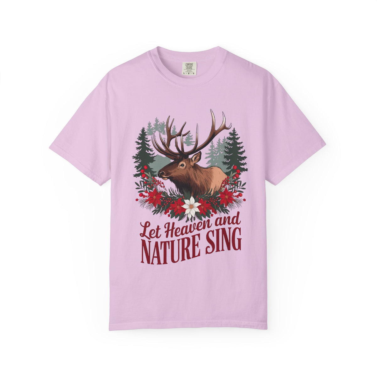 Let Heaven & Nature Sing Wilderness Christmas T-Shirt Christian Graphic Tee