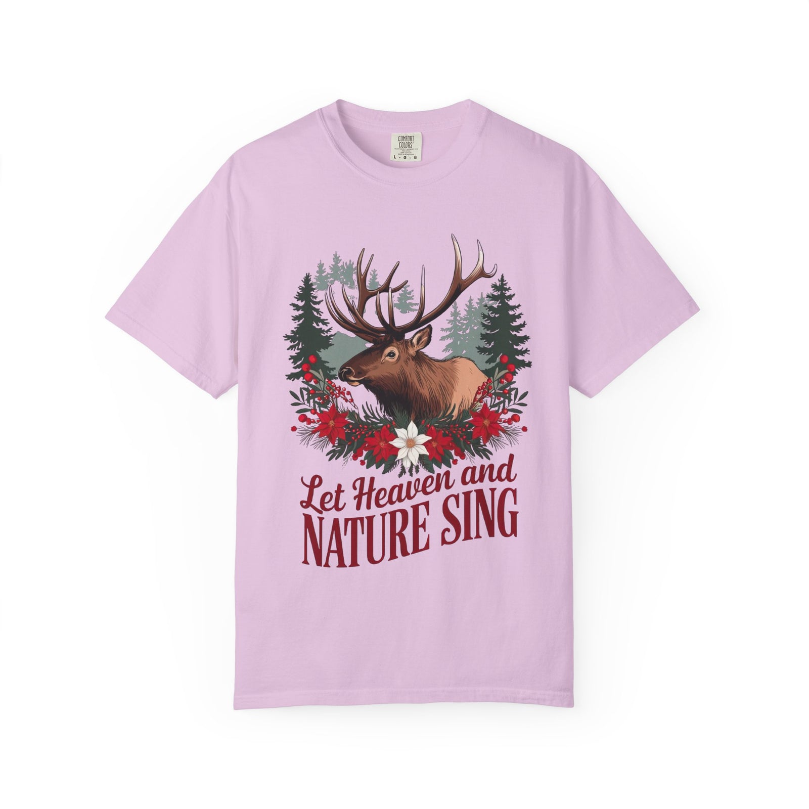 Let Heaven & Nature Sing Wilderness Christmas T-Shirt Christian Graphic Tee