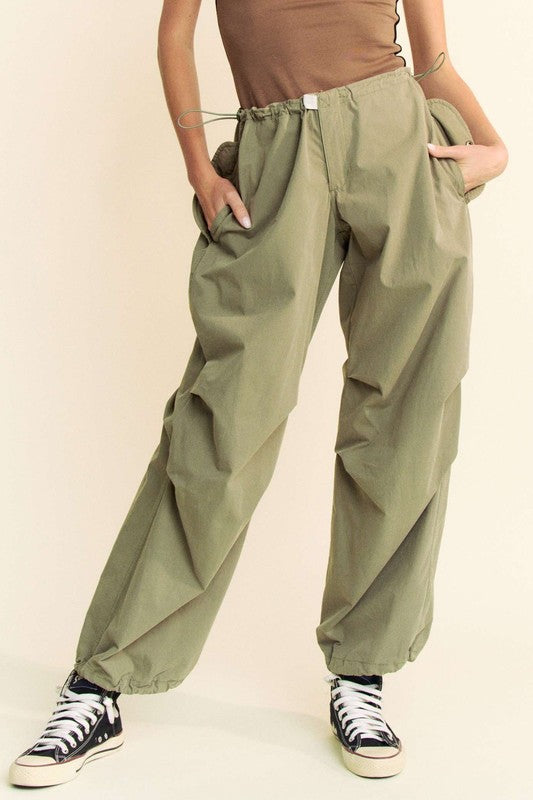 Davi &amp; Dani Drawstring Baggy Pants with Pockets - Sydney So Sweet