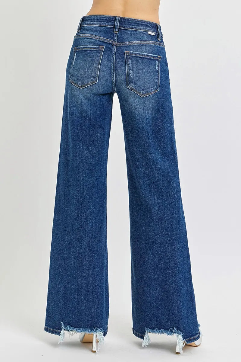 RISEN Full Size Mid Rise Wide Jeans Plus Size - Sydney So Sweet
