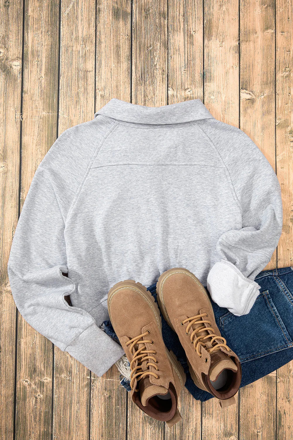 Half Zip Long Sleeve Sweatshirt - Sydney So Sweet