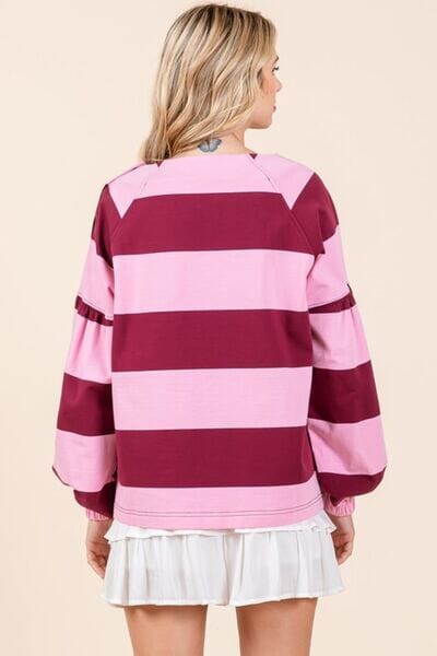Mittoshop Striped Snap Shoulder Long Sleeve T-Shirt - Sydney So Sweet