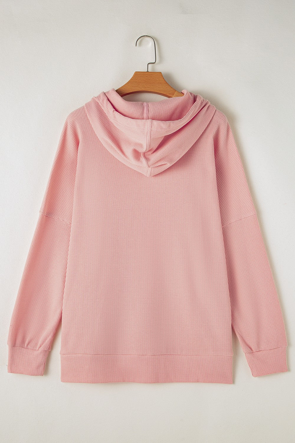 Waffle-Knit Long Sleeve Hoodie - Sydney So Sweet