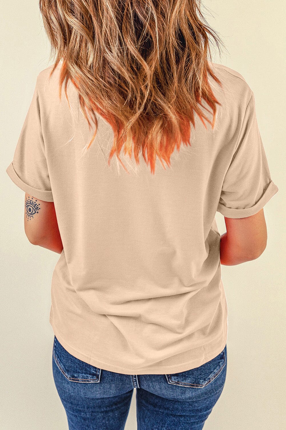 Bow Graphic Round Neck Short Sleeve T-Shirt - Sydney So Sweet