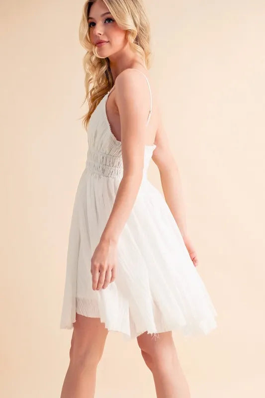 Aemi+Co Lace Detail Mini Cami Dress - Sydney So Sweet
