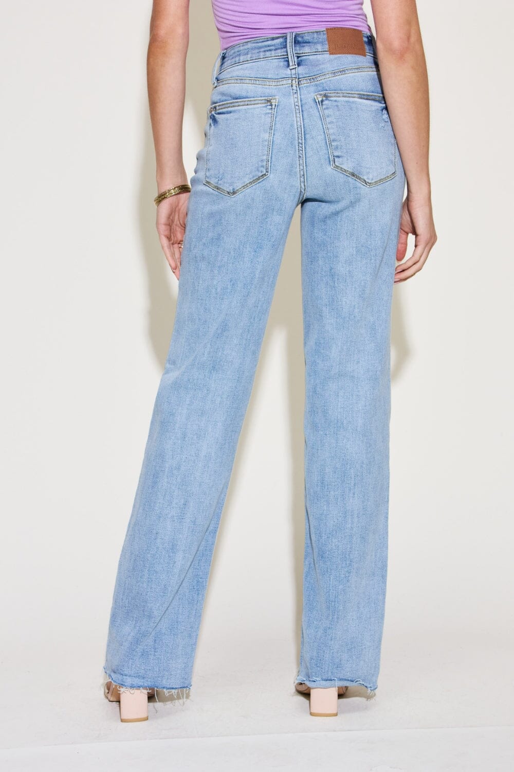 Judy Blue Full Size V Front Waistband Straight Jeans - Sydney So Sweet