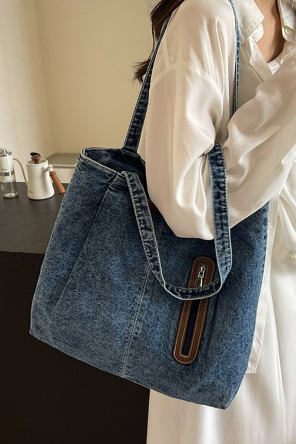 Medium Denim Tote Bag - Sydney So Sweet