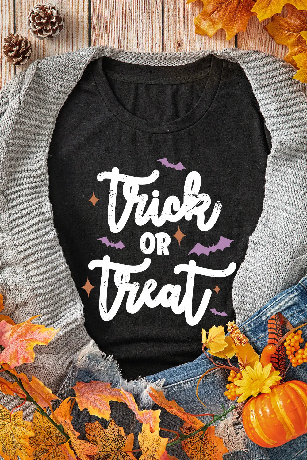 Trick or Treat Halloween Women's Short Sleeve Graphic T-Shirt - Sydney So Sweet