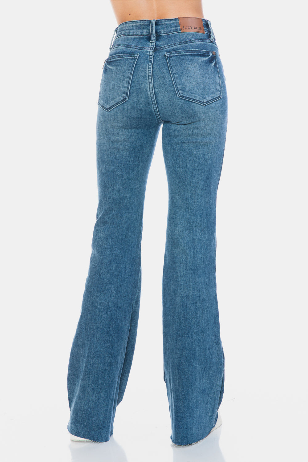 Judy Blue Full Size Tummy Control Cut Hem Flare Jeans - Sydney So Sweet