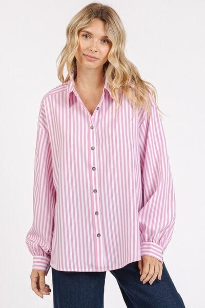 Mittoshop Button Down Striped Long Sleeve Shirt - Sydney So Sweet