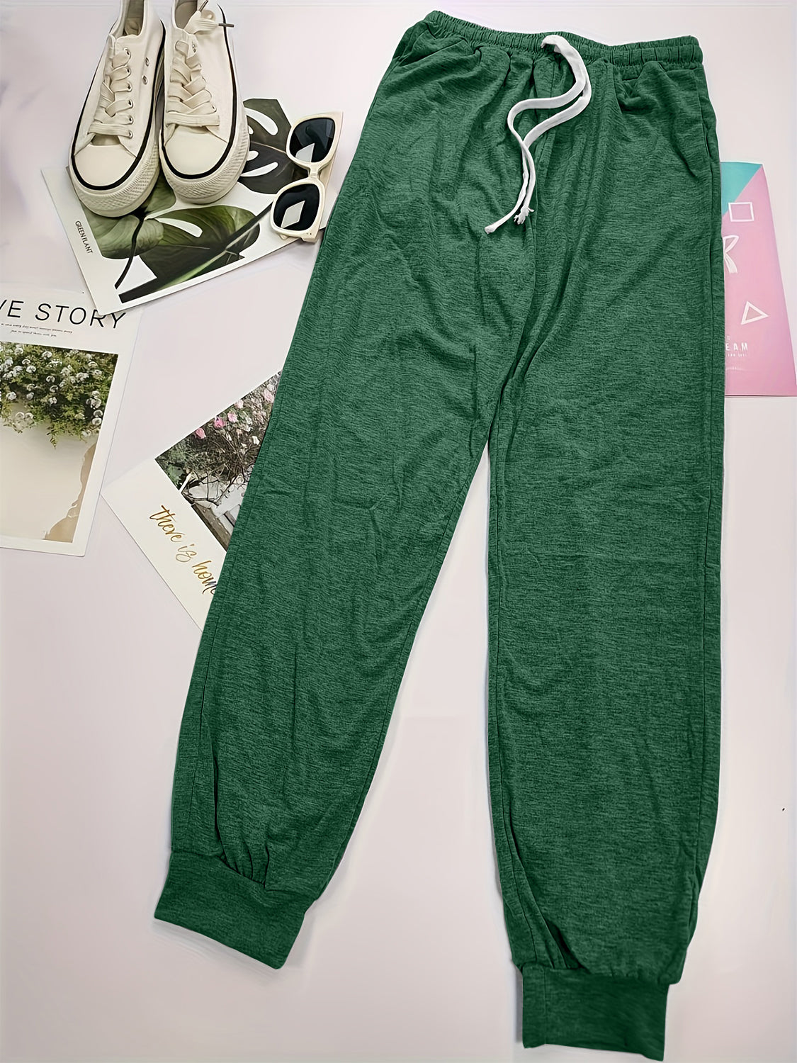 Full Size Drawstring Elastic Waist Joggers with Pockets - Sydney So Sweet